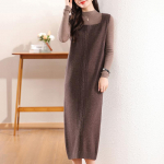 Naiste ka&scaron;miirkleit Qinghe ka&scaron;miir 30% ka&scaron;miir 70% vill s&uuml;gis-talvine ka&scaron;miir seelik pehme ja soe L tumepruun v&auml;rv