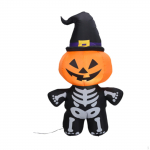 Halloween Inflatable Pumpkin Ghost Decoration with Built in LED Lights Decorative Party Decor 1.5M