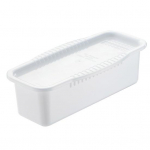 1,3-liitrine mikrolaineahi pastakeetja kurna kaanega, toidukvaliteediga k&otilde;rgele temperatuurile vastupidav kiiresti ja lihtsalt nuudlite keedukarbi m&otilde;&otilde;ter&otilde;ngad mikrolaineahi valge