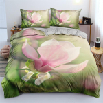 3D Disain Lilleline Tekikoti Komplektid King Queen Twin Suurus Lilleprindiga Voodipesukomplekt Magamistoa Sisustus T&uuml;drukutele Naistele Tumedad Kuldlilled 173x218cm 2pcs beige