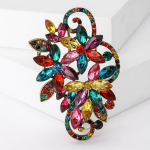 Komplekt Elegantne Elegantne Temperament Korsage Klaasist Kristallist Pross Ehted