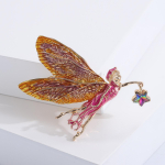 Mood Loomingulised Aksessuaarid Emailiga &Otilde;liga Tilgutatud Liblikas Lill Haldjas Pross, Mitmek&uuml;lg Korsaaž