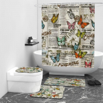 Flower Butterfly digitaalprintimine du&scaron;ikardin Vannitoa kardin Present du&scaron;ikardina komplekt W90cm*L180cm