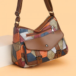 Vintage Kaenla&otilde;la Kotid PU Naistele Lihtne Stiil Naise Kott Rahakott &Uuml;hev&auml;rviline blokeeriv Nahast Kaenla K&auml;ekott Crossbody