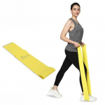 Flamingo Premium Fitness Exercise Band Lateksivabad Fitness Resistance Bandid jooga | Tase 4,5 kg | 1,5 m Pikkus, 4 Laius Kollane