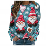 Naiste j&otilde;uluvana mustriga dressipluus vabaaja pikkade varrukatega kampsun uusaasta s&uuml;gistalv j&otilde;uluriided 2024 S