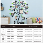 3D kassipuu akr&uuml;&uuml;list seinakleebis elu-, s&ouml;&ouml;gi-, magamistoa- ja lastetoa kaunistamiseks Extra Large
