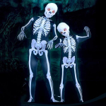 Laste Halloweeni kost&uuml;&uuml;m Skull Skeletal Pattern Jumpsuit Party Cosplay kost&uuml;&uuml;m 190