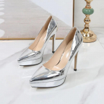 2025 Fashion Ladies High Heels Women Party Shoes Platform Modern Pumps Brand Gold Silver Super High Heels 12cm Plus Size 42 35 h&otilde;be