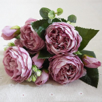 5 peaga kunstsiidist pojengi lillekimp pulmapeo kodukaunistamiseks roosa