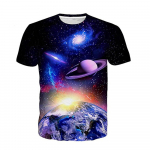 Boys Girls Casual T-Shirts Space Planet 3d Printed Funny T Shirt Kids Children Birthday Tshirts Baby Clothes 100
