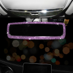Autosalongi tahavaatepeegli sisekujundus Rhinestone Crystal Bling teemant-ornament tahavaatepeegli kaane autotarvikud naistele