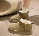 Luksuslikud Talvised Naiste L&uuml;hikesed Pl&uuml;&uuml;sist Soojad Lumesaapad Vabaaja Jalan&otilde;ud Uued Suede Karusnahast Chelsea Pahkluusaapad Madalad Platvormiga Naiste Jalan&otilde;ud 40 sinine