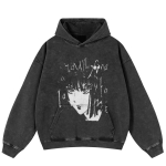 Streetwear Retro Multikas Graafiline Pesupesemise Must &Uuml;le suurusega Unisex Y2K Kapuutsikas S must