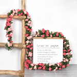 2,3 m roosi kunstlilleviinapuu pulmavaniku jaoks valge roosa toa pulmakaunistus siidist kunstlik roosiviinapuu Han kodukaunistus