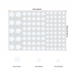 100 tk helendavad seinakleebised pimeduses helendavad t&auml;hed kleebiste kleebised lastele beebitubade v&auml;rvilised luminofoorkleebised kodukaunistus 20x29cm taevasinine v&auml;rv