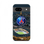Coque - MANIACASE - Google Pixel 8a - Silicone - Noir - PSG Logo Tour Eiffel