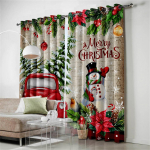 J&otilde;ulude akna kardinad dekoratsioon kodule magamistuppa, k&ouml;&ouml;ki, elutuppa, j&otilde;ulukaunistus, j&otilde;ulukingitused, Navidad, Natal, uusaasta 2024 50W130H(CM)x2&Grommet Top