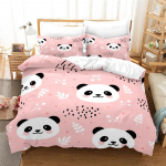 Armas multifilmi Panda voodipesukomplekt Naljakas Panda tekikott, kaheinimesevoodi, kaheinimesevoodi t&auml;issuuruses magamistoa sisekujundus 140x200cm 3pcs