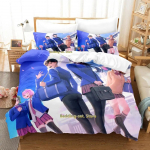 Uus Komi Can't Communicate voodipesukomplekt Cartoon Anime kolmeosaline komplekt t&auml;iskasvanutele lastele Magamistoa tekikotid 3D Kawaii t&uuml;drukute voodipesu 70x133cm 2pcs