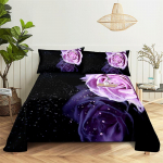 Kodu Voodilinad Luksuslik Roos &Uuml;hekohaline Voodilina Moedisain Lilled Linad Queen-suuruses Voodilinade Komplekt Voodilinad ja Padjap&uuml;&uuml;rid 150X230cm(2Pcs)