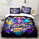 Icrimax 3D Prinditudiga Voodipesukomplekt &Uuml;hekohaline Kaksik T&auml;issuurus Queen-suurus King-suurus Voodikomplekt T&auml;iskasvanud Laps Magamistuba US Twin 173x218cm