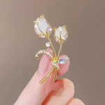 Opal Tulip Pross Premium Niche Elegant Pin &Otilde;rn &uuml;likond Kampsun Pin Aksessuaarid Korsage tulbi v&auml;rv