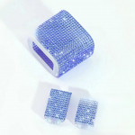 3-osaline komplekt Ilus l&auml;ikiv pulk teemant silikoonist kaitsekattega laadija USB-kaabli purunemisvastane kaitse must