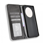 Seadmele Huawei Honor Magic 7 Lite Magic7 Pro tavaline PU-nahk +TPU-d kaitsev telefoni&uuml;mbris Honor Magic7 Lite 6 Pro 5 4 Lite &uuml;mberp&ouml;&ouml;ratava koputamisvastase rahakoti &uuml;mbrise jaoks honor Magic 7 Lite must