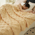 Vahvlikekk Coral Flanell tekk Flanell tekk Nap Diivani tekk Kattetekk 100*150cm