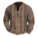 Meeste Retro Casual gradienttr&uuml;kiga kampsun XXL