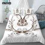 Multikas Armas Koer/J&auml;nes Voodipesukomplekt P&otilde;hjamaade Kuninglik &Uuml;heinimese Twin 90/135/150 Voodikate 240&times;220 Tekikate T&uuml;drukule Poisile Lapsele Teismelisele Kingitus EU single(135x200cm)