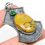 Stichtite Stone, Peridot 925 Sterling Silver Jewelry Pendant 2.64 d9v44