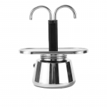 Kahepealine kohvimasin Mocha espresso perkolaator Kahe toruga roostevabast terasest Moka Shot Machine Klassikaline Itaalia kohvikut&ouml;&ouml;riistad