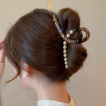 Kameelia P&auml;rl Juukseklamber T&uuml;drukutele Elegantne Hobusesaba Klamber Hai Klamber Magus Suur Krabi K&uuml;&uuml;nis Juukseaksessuaarid Peakate