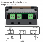 EK-3010/EK-3020/EK-3030 LED Digitaalne Termostaat Temperatuurikontroller Termoregulaator Jahutus Defrosting H&auml;ire