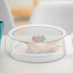 Microwave Food Cover Transparent 10 Comfortable to Use Serving Plate Portable