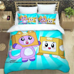 Lankybox Foxy Boxy armas tr&uuml;kitud Voodipesukomplektid peen vooditarvete komplekt tekikott vooditekkide komplekt voodipesukomplekt luksus 140x200cm 3pcs