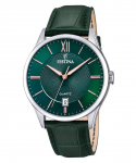 Festina Classics Nahkrihm Roheline sihver Kvarts F20426-7 Meeste k&auml;ekell roheline