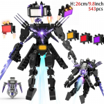 Skibidi tualett 3.0 Titaan Kellamees Ehitusklots Lastele Titaan Kaameramees R&auml;&auml;kivmees Kokkupandavad Klotsid M&auml;nguasjad Poistele Kingitus Lihav&otilde;tte M&auml;nguasjad