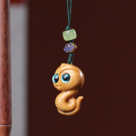 2TK Snake Keychain Puidust koti telefoni kett Creative Snake New Year Ripats Kevadfestival StyleA(2PCS)