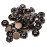 50 set Pure Brass Snap Buttons Round Button Cloth Luggage Decoration Accessories(15mm Bronze)