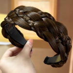 Parukas Punutud peapaelad naistele Laia keerdusega juuksepaelad K&auml;sitsi valmistatud juuksepaelad juuksepaelad Stiilivad peakatted Aksessuaarid tumepruun v&auml;rv