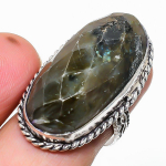 Labradorite Handmade 925 Sterling Silver Jewelry Ring Size 7 m0o76