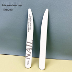 Pestav manik&uuml;&uuml;ri komplekt: K&uuml;&uuml;nte lihvimine, poleerimisribad ja k&auml;snviil Knife-shaped thin wooden file white (180/240)