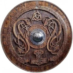 Viking Shield 60,96 cm Puidust kilp Keskaegne Kilp Heavy Metal Skandinaavia Decor Royal Shield Lahingule Valmis kilbid