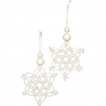 Set cr&eacute;atif macram&eacute; &laquo; Flocons de neige &raquo;