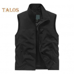 Meeste vest, p&uuml;stkrae, varrukateta, lukuga, vest-mantel suurte taskutega, &uuml;hev&auml;rviline, v&auml;listingimustes kalastusvest XXXL tumesinine v&auml;rv