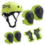 7 tk/komplekt lastele jalgrattas&otilde;idu kaitsevarustuse komplekt rulluisutamiseks rula uisutamiseks jalgratta t&otilde;ukeratta reguleeritav kiiver p&otilde;lve k&uuml;&uuml;narnuki padjad randmekaitsed must