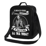 Johnny Hallyday Prantsuse Laulja Korduvkasutatav L&otilde;unakarp Multifunktsionaalne Heavy Metal Rock Jahuti Termiline Toidu Isoleeritud L&otilde;unakott Kool 26.5x20x11.5CM beež